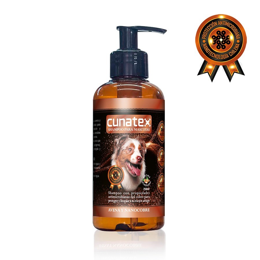 Shampoo Antimicrobiano Con Nano Cobre Para Perros Cunatex